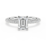 Kristen Emerald Cut Lab Grown Diamond Platinum Engagement Ring