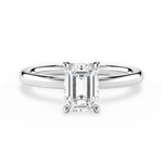 Angela Emerald Cut Lab Grown Diamond Platinum Engagement Ring