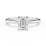 Cara Emerald Cut Lab Grown Diamond 18Kt White Gold Engagement Ring