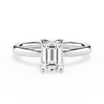 Abigail Emerald Cut Lab Grown Diamond Platinum Engagement Ring