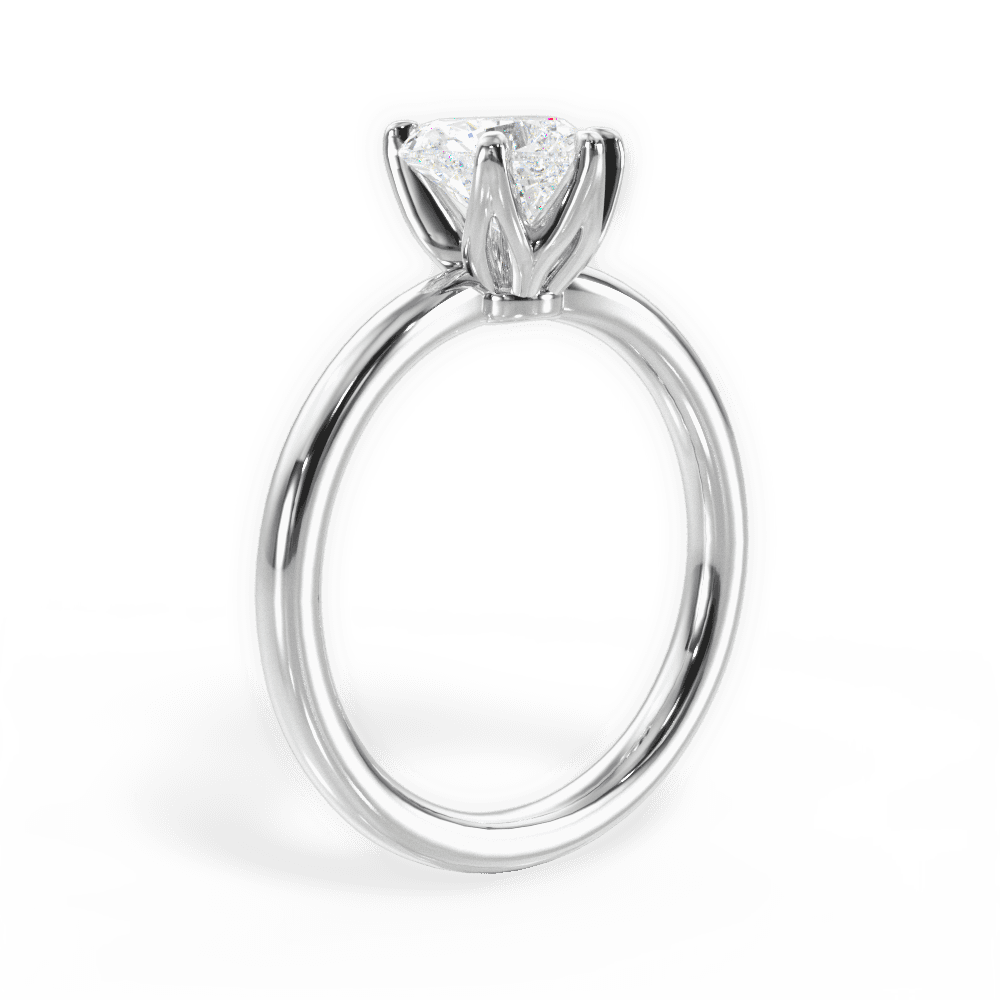 Abigail Heart Cut Lab Grown Diamond Platinum Engagement Ring - View 4