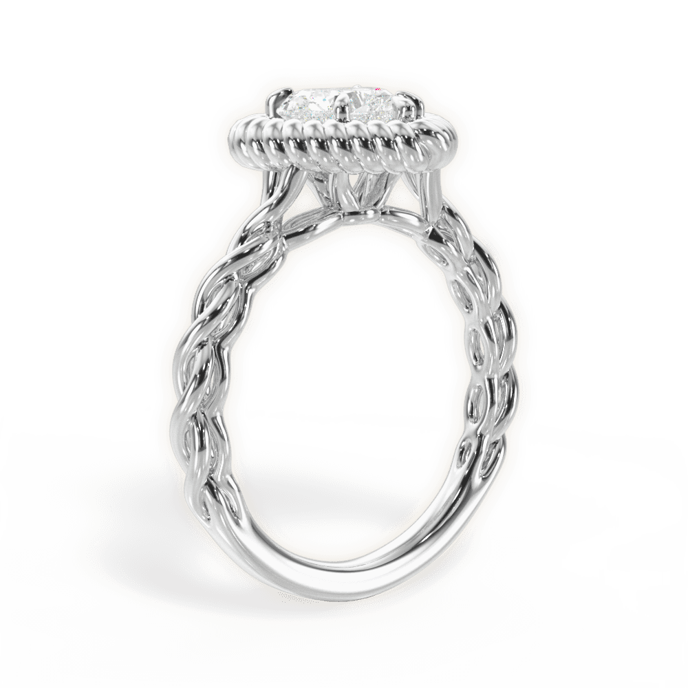 Belinda Heart Cut Lab Grown Diamond Platinum Engagement Ring - View 2