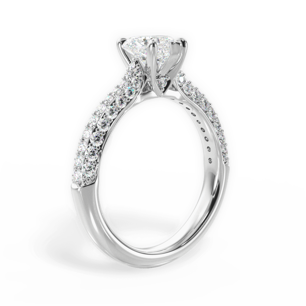 Kira Heart Cut Lab Grown Diamond 18Kt White Gold Engagement Ring - View 2