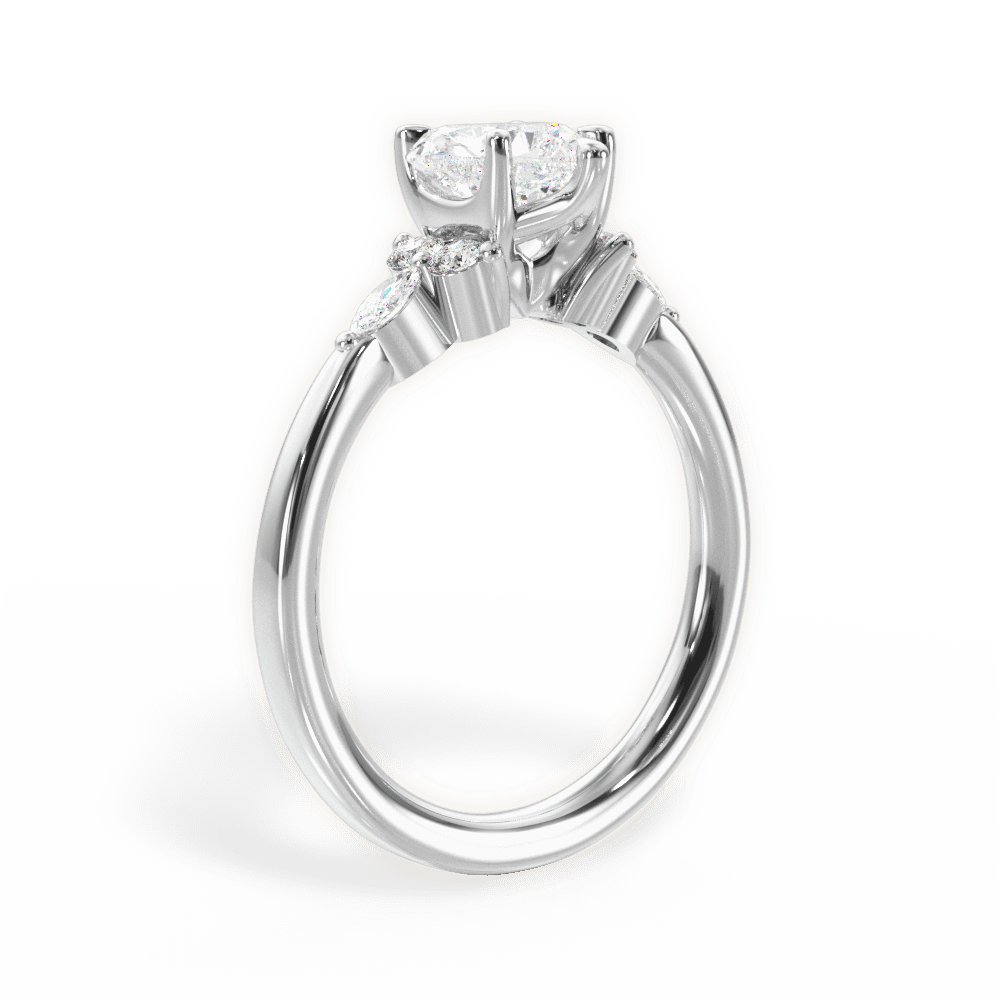 Cynthia Heart Cut Lab Grown Diamond 18Kt White Gold Engagement Ring - View 2