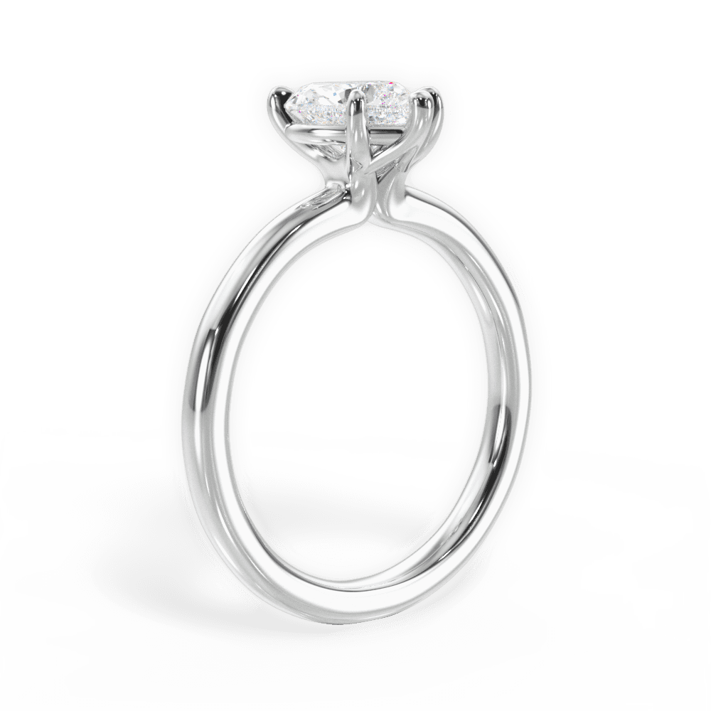Angela Heart Cut Lab Grown Diamond 18Kt White Gold Engagement Ring - View 4