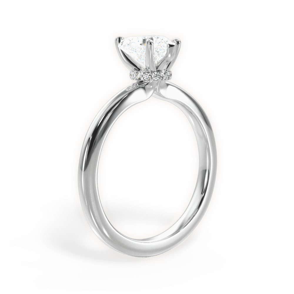 Cara Heart Cut Lab Grown Diamond 14Kt White Gold Engagement Ring - View 2