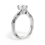 Claire Heart Cut Lab Grown Diamond Platinum Engagement Ring - View 2