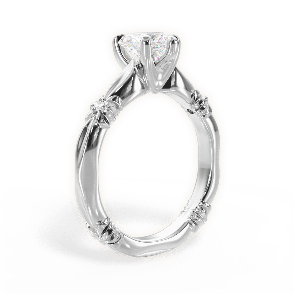 Claire Heart Cut Lab Grown Diamond Platinum Engagement Ring - View 2