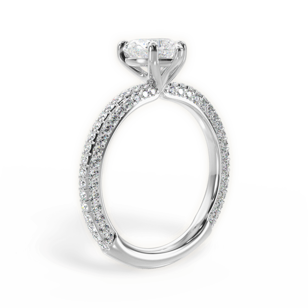 Kristen Heart Cut Lab Grown Diamond Platinum Engagement Ring - View 2