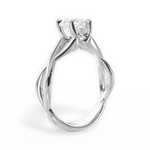Aubrey Heart Cut Lab Grown Diamond 14Kt White Gold Engagement Ring - View 3