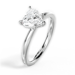 Angela Heart Cut Lab Grown Diamond 14Kt White Gold Engagement Ring - View 2