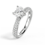 Kira Heart Cut Lab Grown Diamond 18Kt White Gold Engagement Ring - View 4