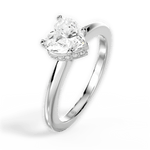 Brianna Heart Cut Lab Grown Diamond 18Kt White Gold Engagement Ring - View 2