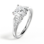 Cecilia Heart Cut Lab Grown Diamond Platinum Engagement Ring - View 2