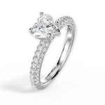 Kylie Heart Cut Lab Grown Diamond 18Kt White Gold Engagement Ring - View 2