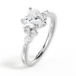 Cynthia Heart Cut Lab Grown Diamond 14Kt White Gold Engagement Ring - View 3