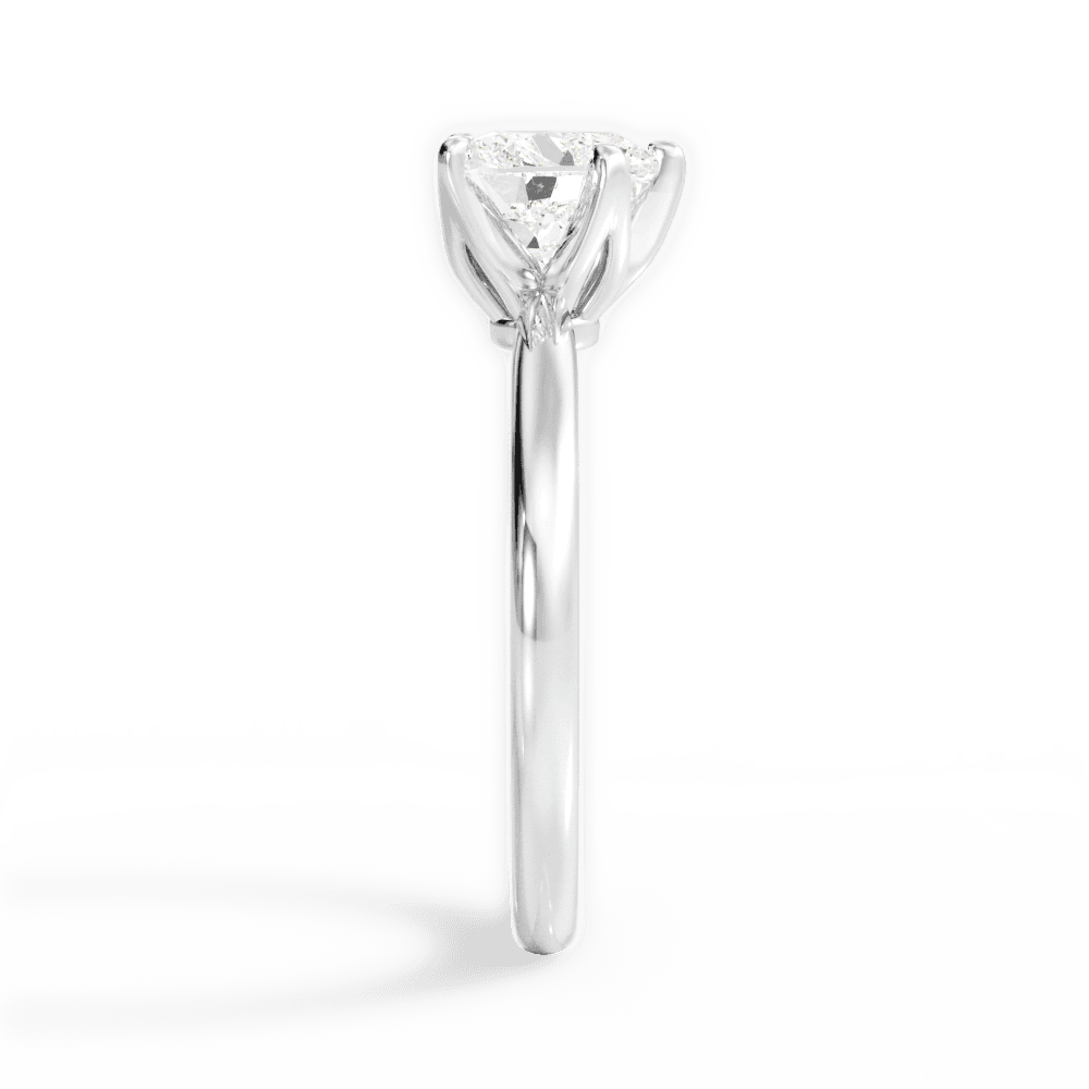 Abigail Heart Cut Lab Grown Diamond 14Kt White Gold Engagement Ring - View 3