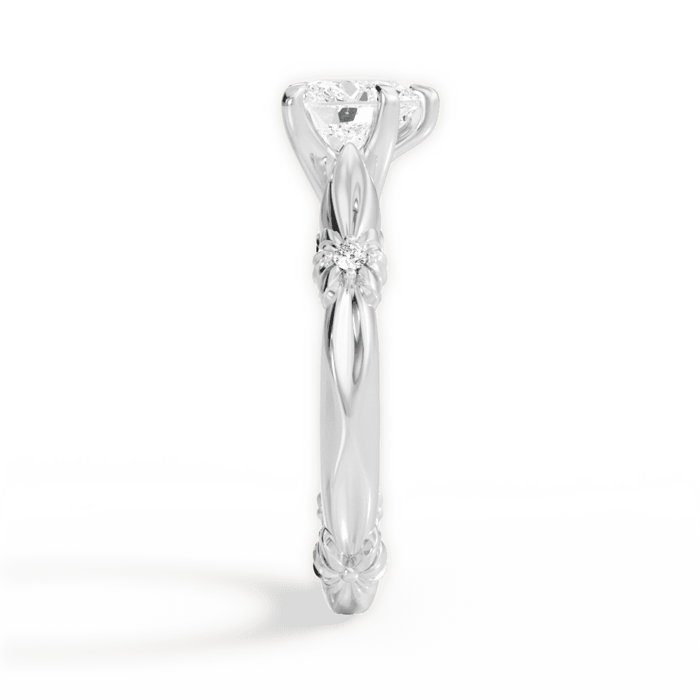 Claire Heart Cut Lab Grown Diamond 14Kt White Gold Engagement Ring - View 4