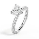 Kristen Heart Cut Lab Grown Diamond 14Kt White Gold Engagement Ring - View 4