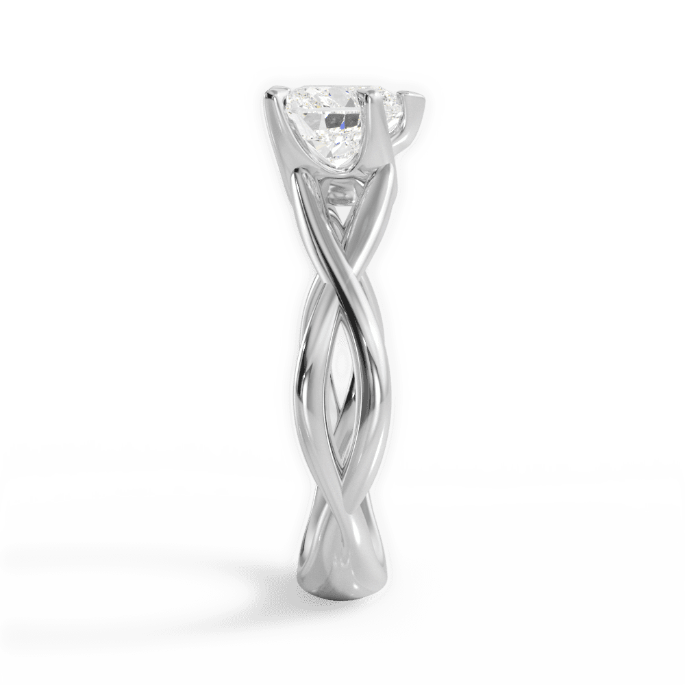 Aubrey Heart Cut Lab Grown Diamond Platinum Engagement Ring - View 2