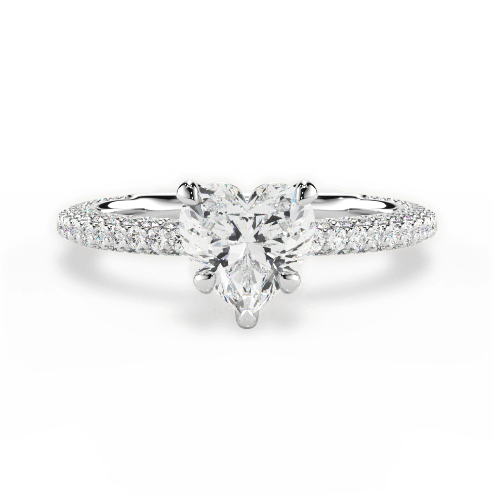 Kristen Heart Cut Lab Grown Diamond Platinum Engagement Ring