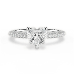 Kristen Heart Cut Lab Grown Diamond 18Kt White Gold Engagement Ring