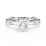 Claire Heart Cut Lab Grown Diamond 14Kt White Gold Engagement Ring