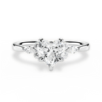 Cynthia Heart Cut Lab Grown Diamond 18Kt White Gold Engagement Ring