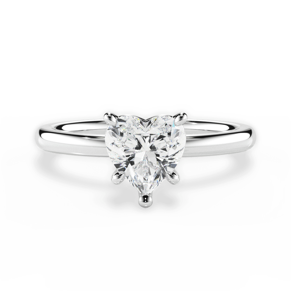 Angela Heart Cut Lab Grown Diamond 14Kt White Gold Engagement Ring