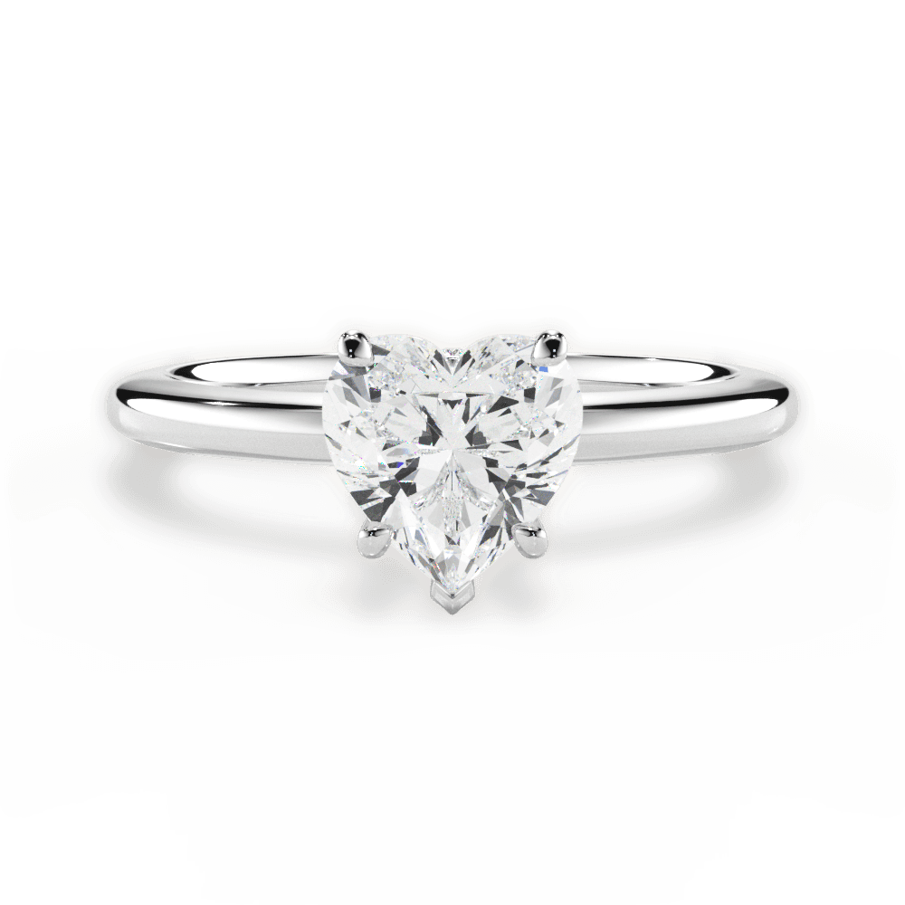Cara Heart Cut Lab Grown Diamond 14Kt White Gold Engagement Ring