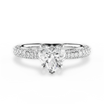 Kira Heart Cut Lab Grown Diamond 14Kt White Gold Engagement Ring