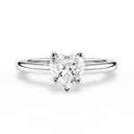 Brianna Heart Cut Lab Grown Diamond 18Kt White Gold Engagement Ring