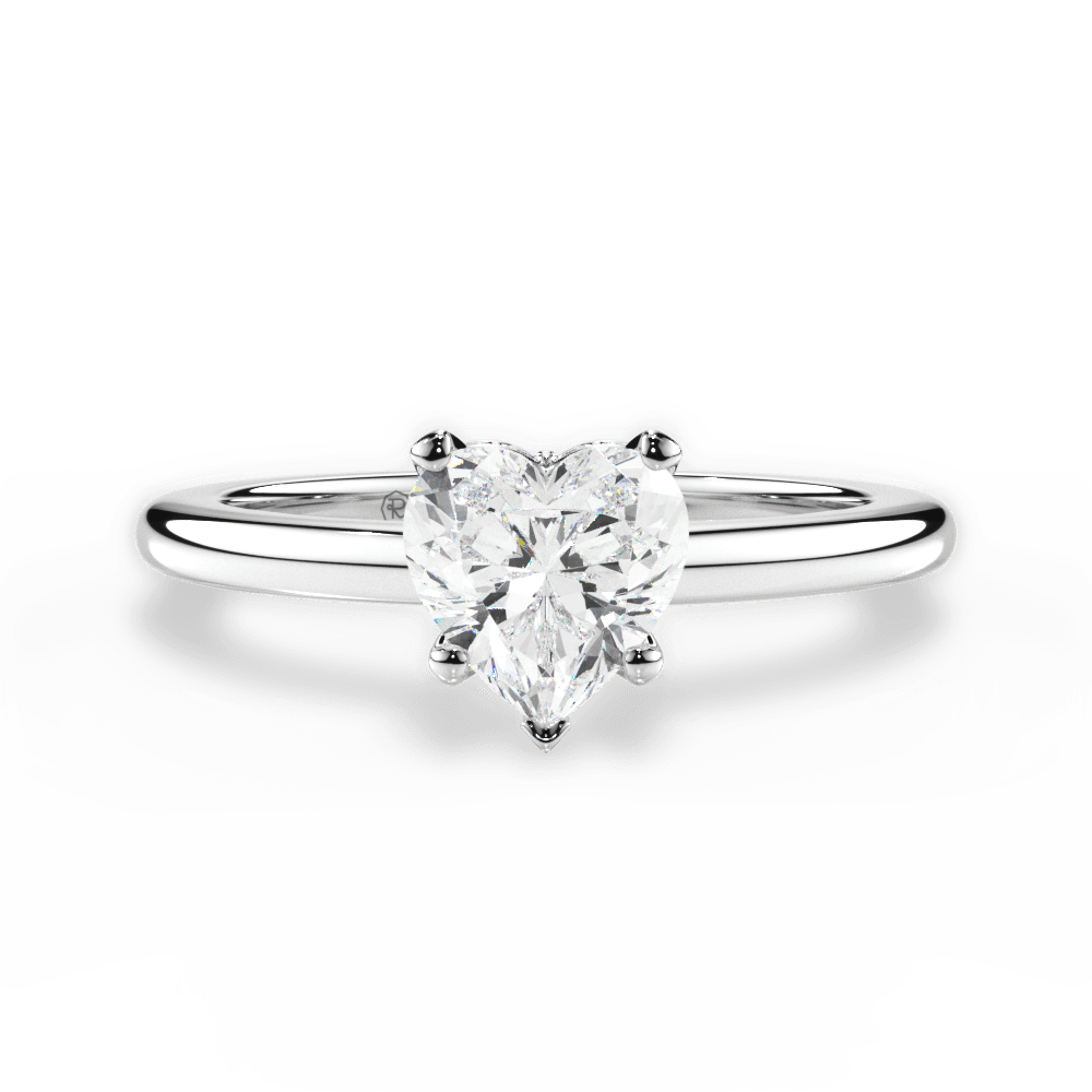 Brianna Heart Cut Lab Grown Diamond Platinum Engagement Ring
