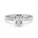 Kylie Heart Cut Lab Grown Diamond 14Kt White Gold Engagement Ring