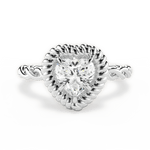 Belinda Heart Cut Lab Grown Diamond Platinum Engagement Ring