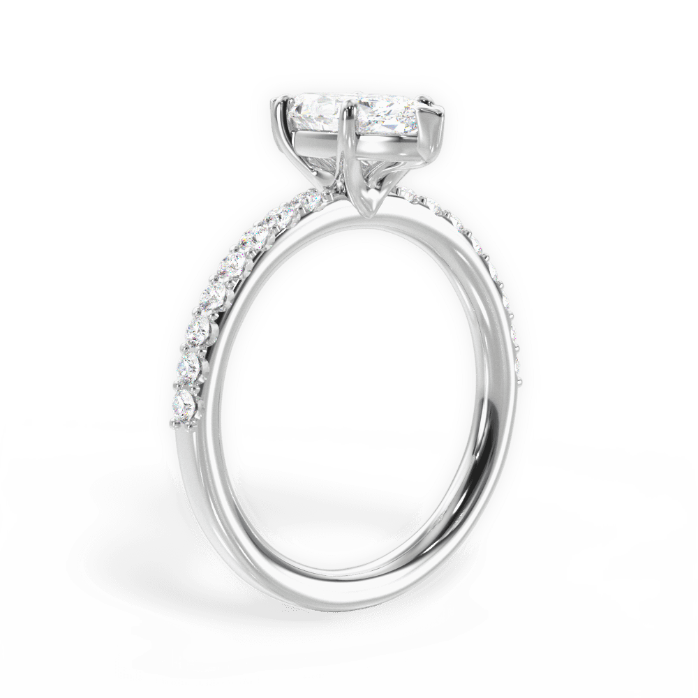 Elsie Marquise Cut Lab Grown Diamond 14Kt White Gold Engagement Ring - View 2