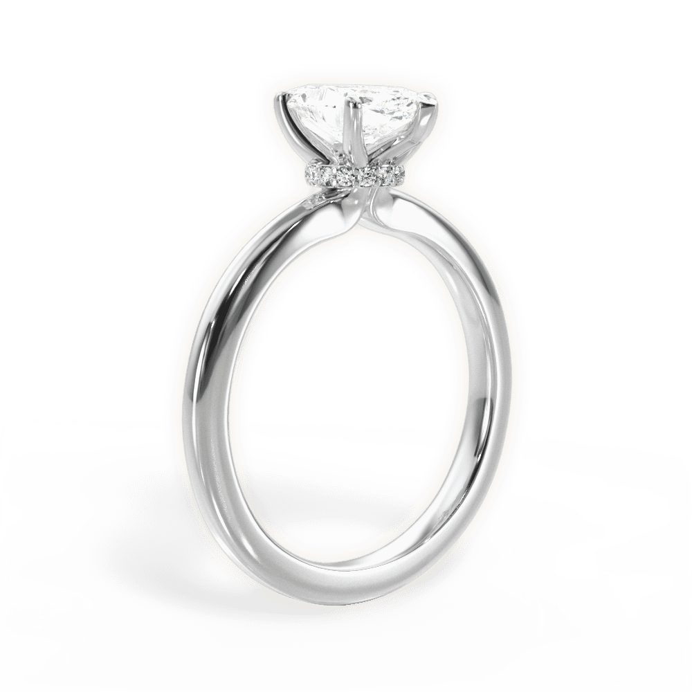 Cara Marquise Cut Lab Grown Diamond Platinum Engagement Ring - View 2