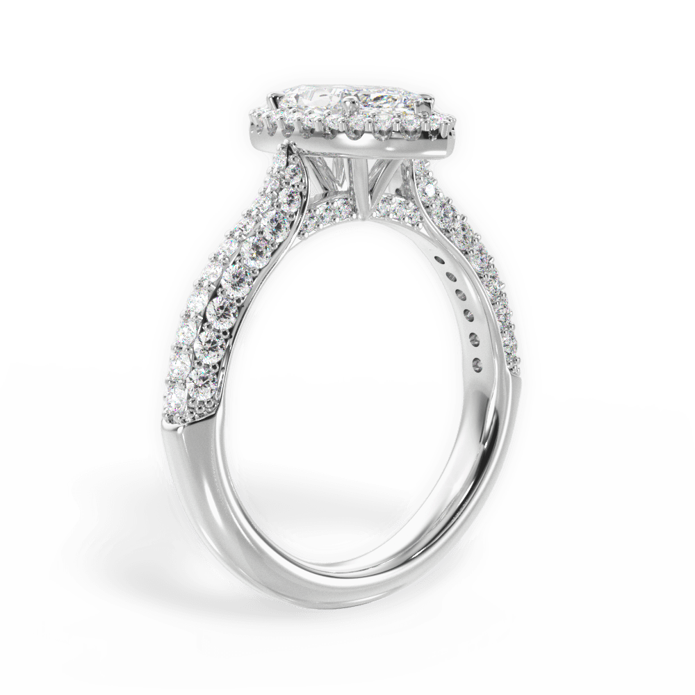 Lucy Marquise Cut Lab Grown Diamond Platinum Engagement Ring - View 4