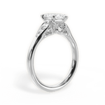 Cecilia Marquise Cut Lab Grown Diamond Platinum Engagement Ring - View 4
