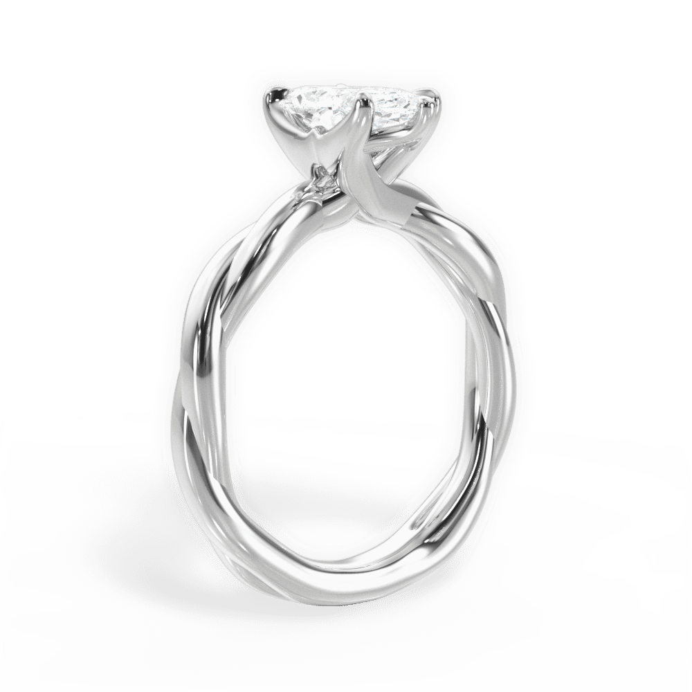 Bianca Marquise Cut Lab Grown Diamond 14Kt White Gold Engagement Ring - View 3