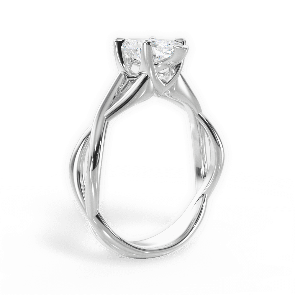Aubrey Marquise Cut Lab Grown Diamond Platinum Engagement Ring - View 2