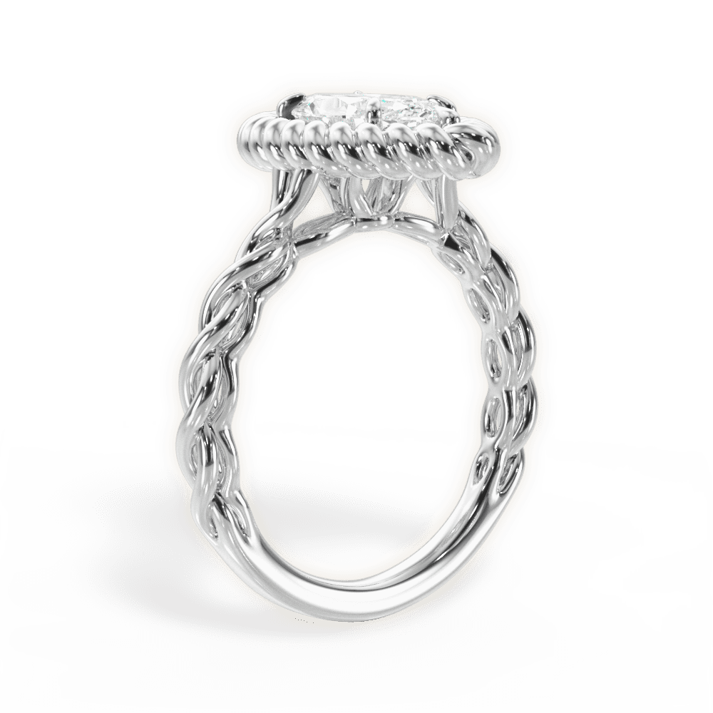 Belinda Marquise Cut Lab Grown Diamond 18Kt White Gold Engagement Ring - View 2