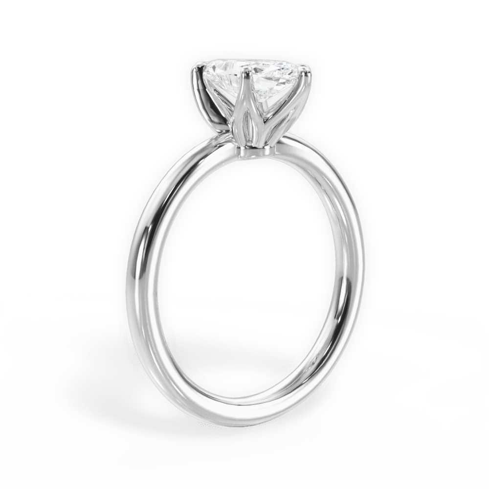 Abigail Marquise Cut Lab Grown Diamond 18Kt White Gold Engagement Ring - View 3