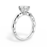 Aaliyah Marquise Cut Lab Grown Diamond 14Kt White Gold Engagement Ring - View 3