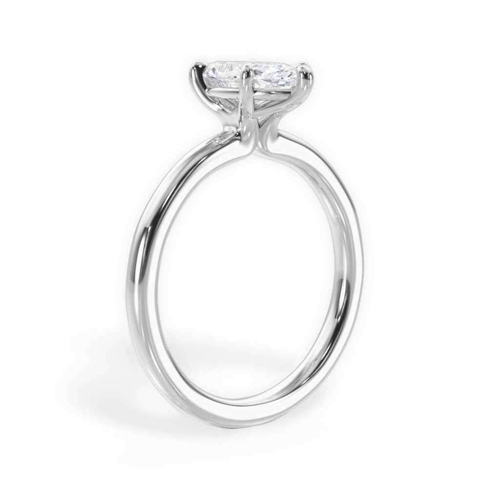 Angela Marquise Cut Lab Grown Diamond 18Kt White Gold Engagement Ring - View 4