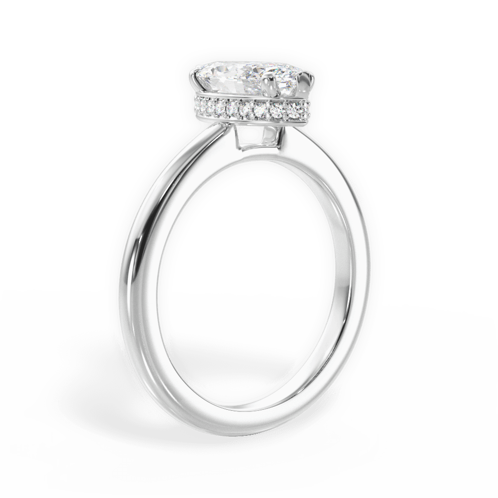 Brianna Marquise Cut Lab Grown Diamond Platinum Engagement Ring - View 3