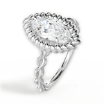 Belinda Marquise Cut Lab Grown Diamond 14Kt White Gold Engagement Ring - View 3