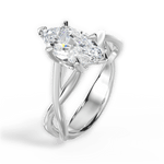 Aubrey Marquise Cut Lab Grown Diamond Platinum Engagement Ring - View 3