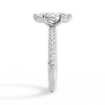 Kylie Marquise Cut Lab Grown Diamond 18Kt White Gold Engagement Ring - View 2