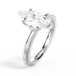 Cara Marquise Cut Lab Grown Diamond 18Kt White Gold Engagement Ring - View 3